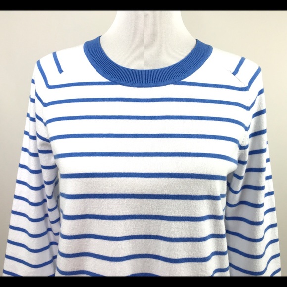 Lilly Pulitzer Dasha Striped Sweater M Blue White - Picture 4 of 8